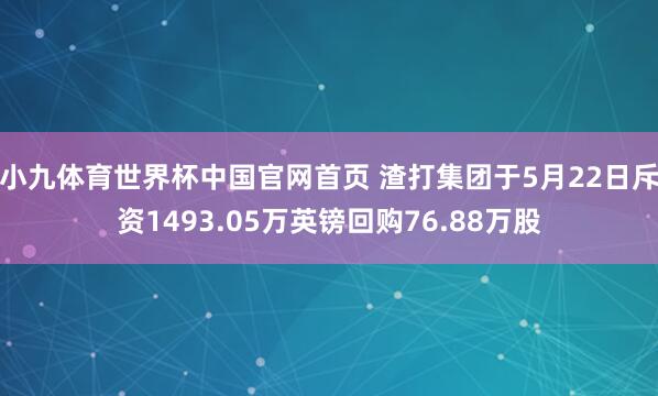 小九体育世界杯中国官网首页 渣打集团于5月22日斥资1493.05万英镑回购76.88万股