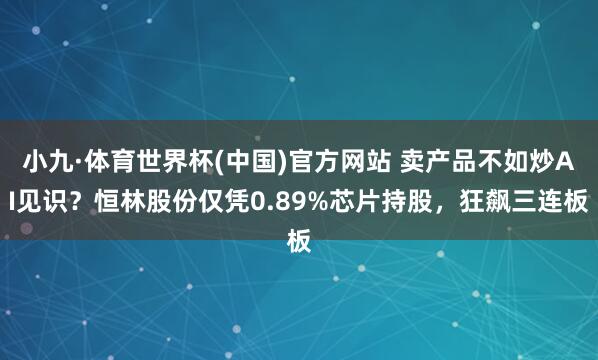 小九·体育世界杯(中国)官方网站 卖产品不如炒AI见识？恒林股份仅凭0.89%芯片持股，狂飙三连板