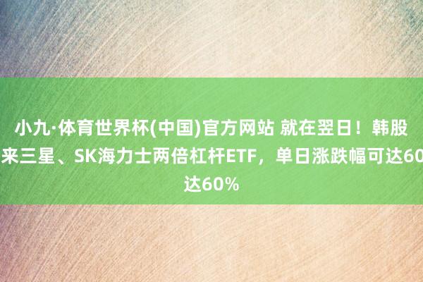 小九·体育世界杯(中国)官方网站 就在翌日！韩股迎来三星、SK海力士两倍杠杆ETF，单日涨跌幅可达60%