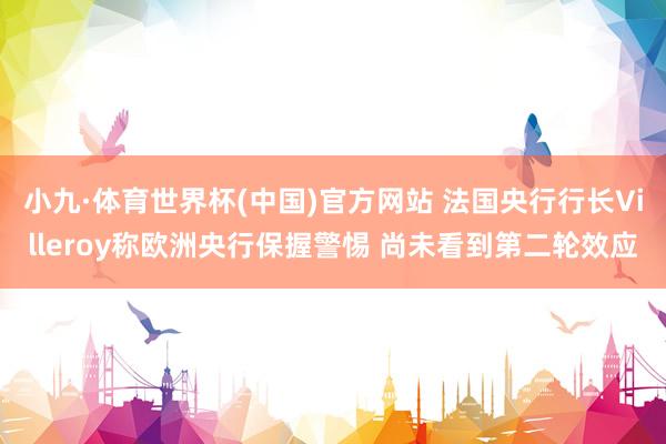 小九·体育世界杯(中国)官方网站 法国央行行长Villeroy称欧洲央行保握警惕 尚未看到第二轮效应