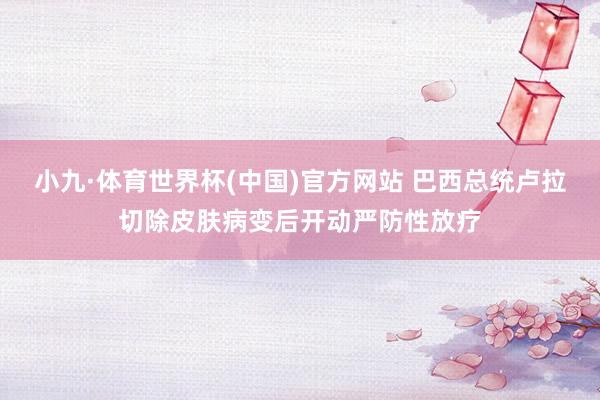 小九·体育世界杯(中国)官方网站 巴西总统卢拉切除皮肤病变后开动严防性放疗