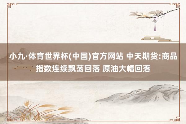 小九·体育世界杯(中国)官方网站 中天期货:商品指数连续飘荡回落 原油大幅回落