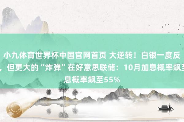 小九体育世界杯中国官网首页 大逆转！白银一度反弹4%，但更大的“炸弹”在好意思联储：10月加息概率飙至55%
