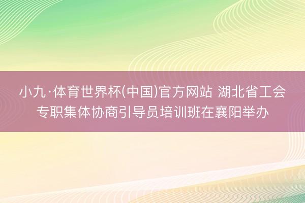 小九·体育世界杯(中国)官方网站 湖北省工会专职集体协商引导员培训班在襄阳举办
