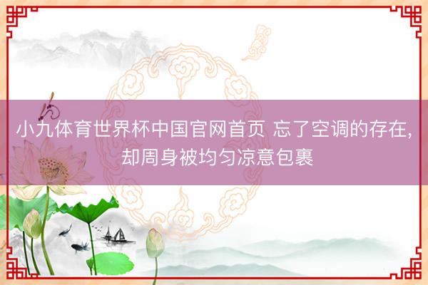 小九体育世界杯中国官网首页 忘了空调的存在， 却周身被均匀凉意包裹